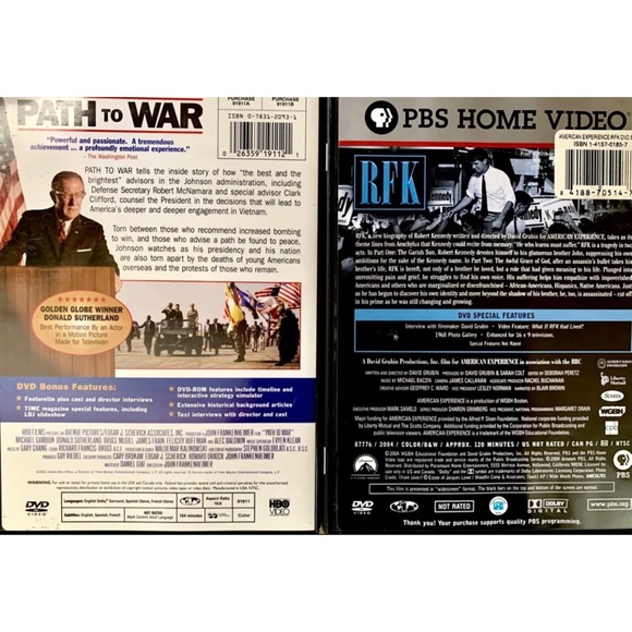 RFK/PATH TO WAR- DVD Combo Set (Robert Kennedy, Lyndon Johnson) - Picture 2 of 2